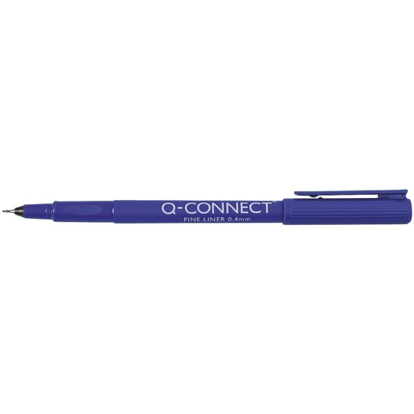 10x Q-CONNECT fineliner Ronde schacht 0,4mm