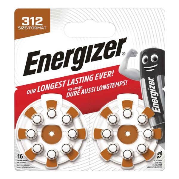 Versterken Onderhoudbaar Attent Energizer Pak met 16 batterijen voor gehoorapparaten »312« - voordelig bij  OTTO Office kopen.