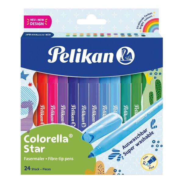 Pelikan Set van 24 vezelstiften �Colorella Star C 302/24�