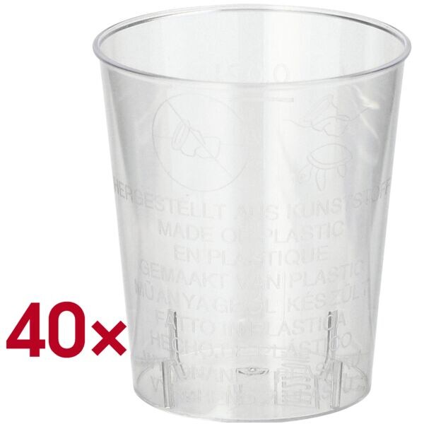 Papstar Set van 40 wegwerp drinkbekers voor schnaps 2 cl