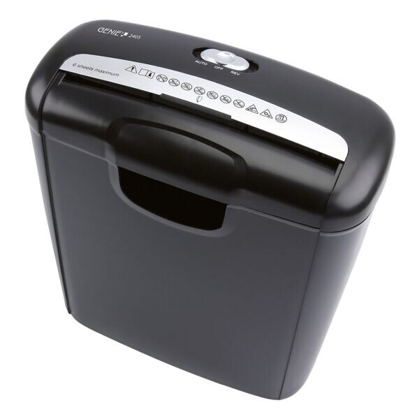 papiervernietiger GENIE 240 S, Veiligheidsklasse 2, stroken (6 mm), tot 6 bladen