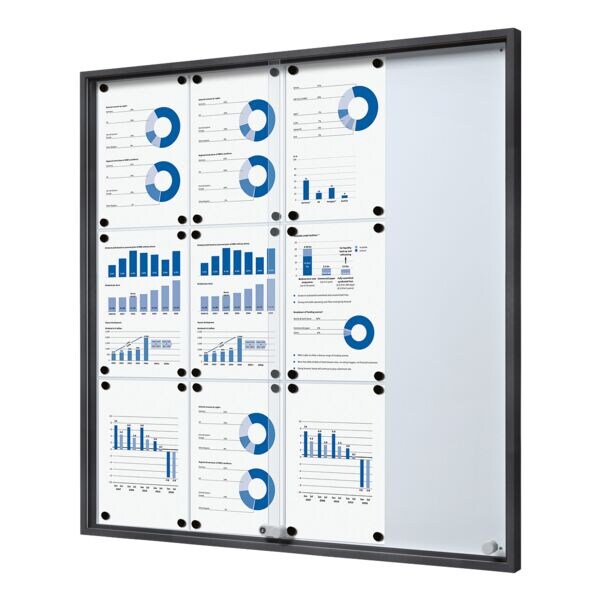 Showdown Displays Afsluitbare vitrinekast »SLIM« 12x A4 Showdown Displays Afsluitbare vitrinekast »SLIM« 12x A4