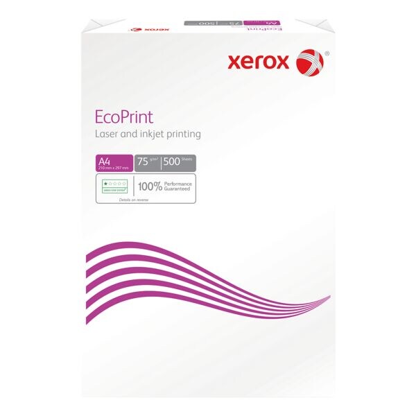 Kopieerpapier A4 Xerox EcoPrint - 500 bladen (totaal), 75g/m² Kopieerpapier A4 Xerox EcoPrint - 500 bladen (totaal), 75g/m²