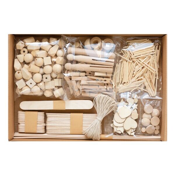 folia Creatieve doos van hout - 590 onderdelen