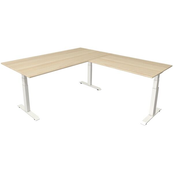 Kerkmann Hoekbureau »Move 4« 200 cm, T-poot wit