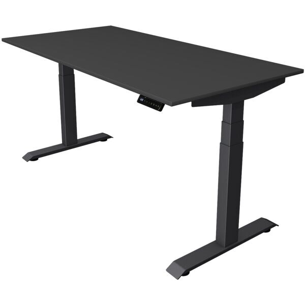 Kerkmann Zit-sta-tafel Move 4 160 cm, T-poot antraciet