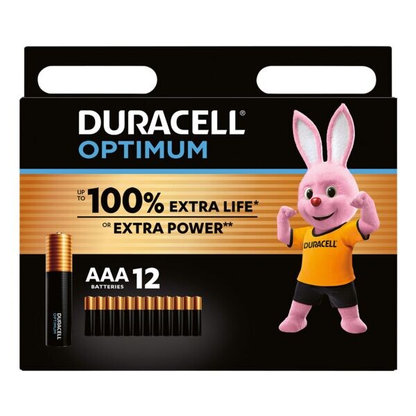 Duracell Set van 12 �Optimum� micro / AAA batterijen
