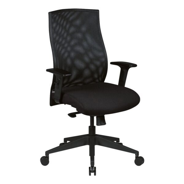 Bureaustoel met netrug Amstyle �David� met armleuningen