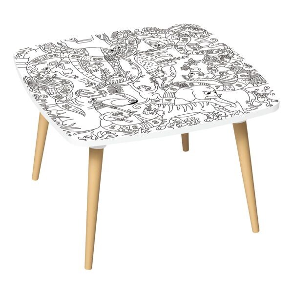 Paperflow Kleurtafel Kids »Oerwoud« 60 cm, 4 poten Paperflow Kleurtafel Kids »Oerwoud« 60 cm, 4 poten