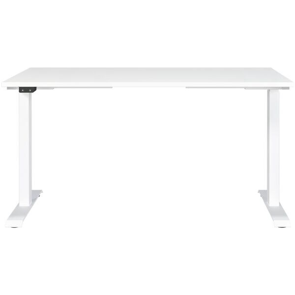 Germania In hoogte verstelbaar bureau (mechanisch) Mailand 140 cm, T-poot GH = zwart, WS = wit