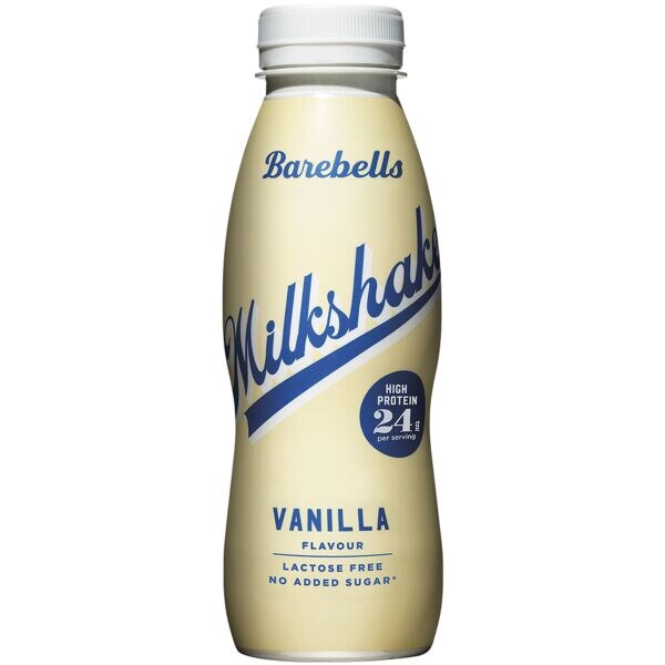 Pak met 8 flessen milkshake Barebells Vanille 330 ml