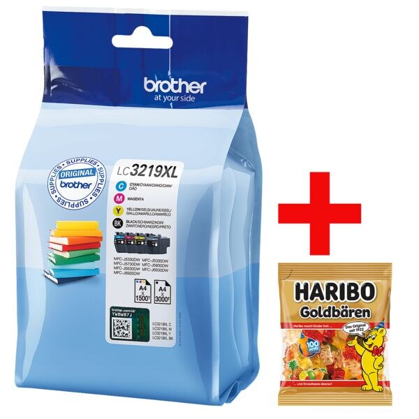 Brother Inktpatronen set �LC-3219XLVALDR� incl. vruchtengelei �Goldb�ren�