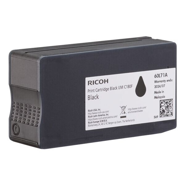 Ricoh Inktpatroon C180F zwart