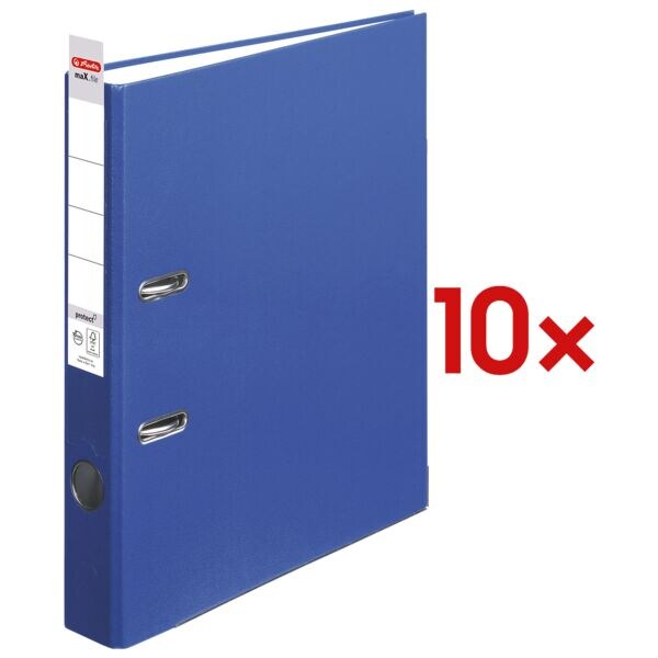 10x Ordner A4 Herlitz maX.file protect smal, uni