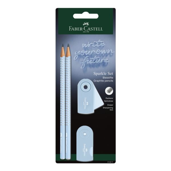 Set potloden Faber-Castell Sparkle, B, met gom
