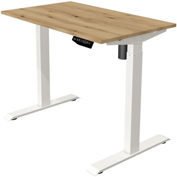 Kerkmann In hoogte verstelbaar bureau (mechanisch) Move 1 100 cm, T-poot wit