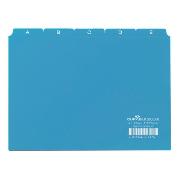 Durable Tabbladen voor kaartenbak A5 (148 x 210 mm), A-Z