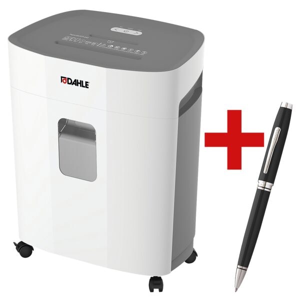 papiervernietiger Dahle PaperSAFE® 240, Veiligheidsklasse 4, snippers (4 x 12 mm), tot 10 bladen incl. Balpen Coventry