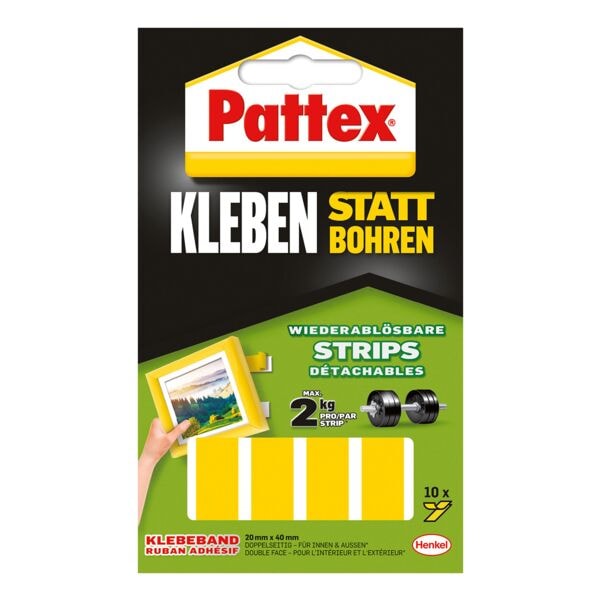 Pattex Plakstroken plakken in plaats van boren, 10 stuk(s)