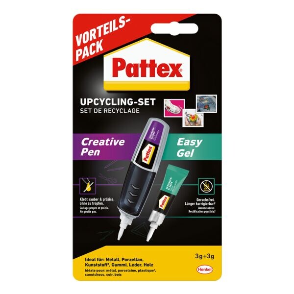 Pattex Superlijm upcycling set Creative Pen incl. Easy Gel, 2x 3 g