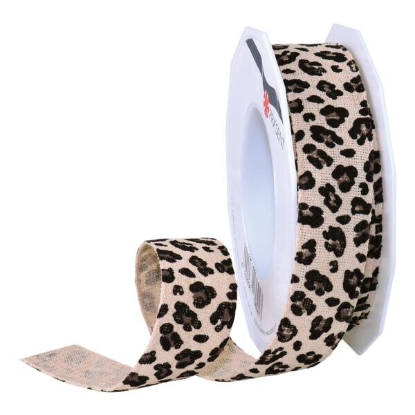 PRÄSENT Linnen lint »Leopard« 25 mm x 15 m PRÄSENT Linnen lint »Leopard« 25 mm x 15 m
