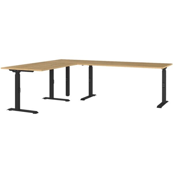 Germania In hoogte verstelbaar hoekbureau (mechanisch) Agenda Home 240 cm, L-onderstel