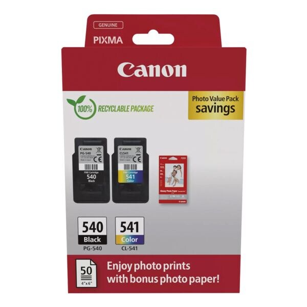 Canon Inktpatroonset »PG-540 + CL-451« met fotopapier 10 x 15 cm Value Pack Canon Inktpatroonset »PG-540 + CL-451« met fotopapier 10 x 15 cm Value Pack