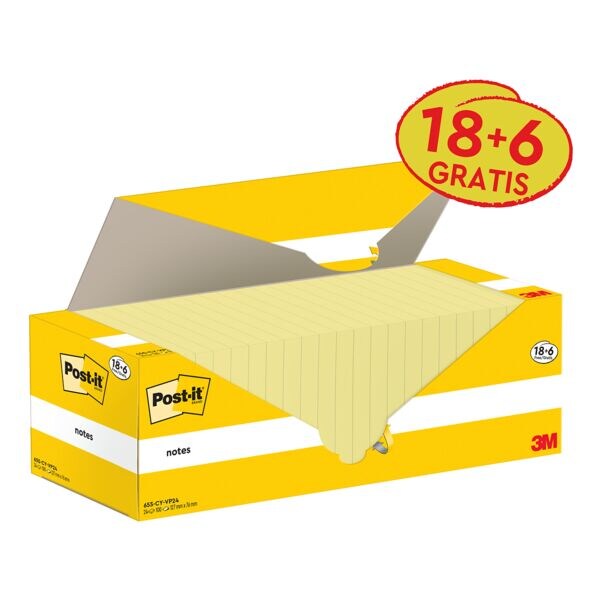 Post-it Super Sticky blok herkleefbare notes notes 7,6 x 12,7 cm, 2400 bladen (totaal), geel Post-it Super Sticky blok herkleefbare notes notes 7,6 x 12,7 cm, 2400 bladen (totaal), geel