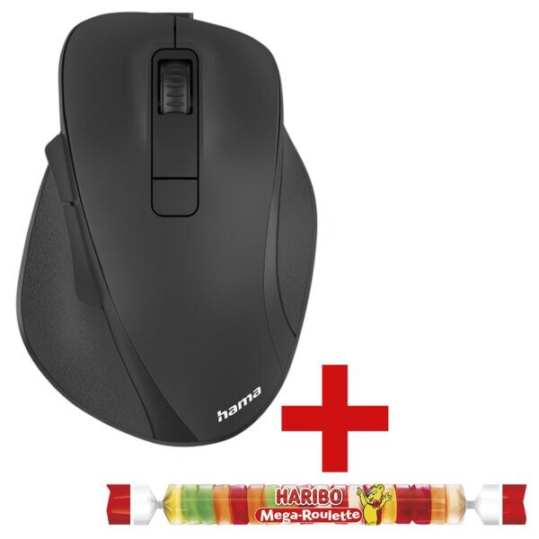 Hama Draadloze optische muis met 6 toetsen MW-500 Recharge incl. fruitgom Mega Roulette 45 g