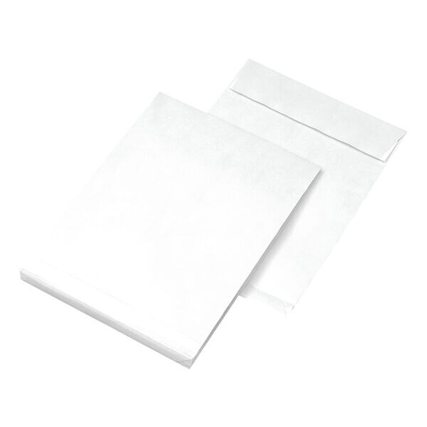 Mailmedia 100 zak-enveloppen met sta/blokbodem  20 mm plooi C4 120 g/m zonder venster