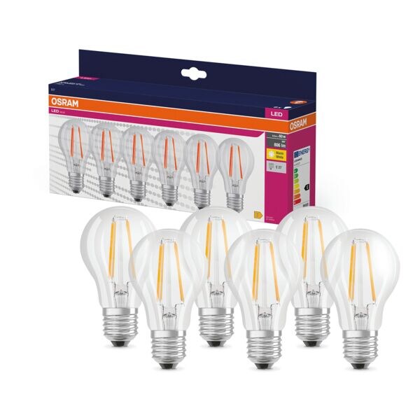 Osram Pak met 6 LED-lampen 6,5 W E10 2700 K