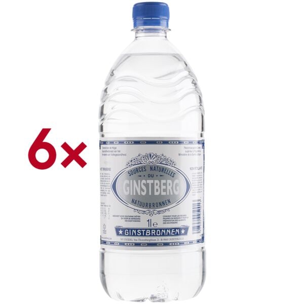 Ginstberg Pak met 6 mineraalwaters Still 1 liter