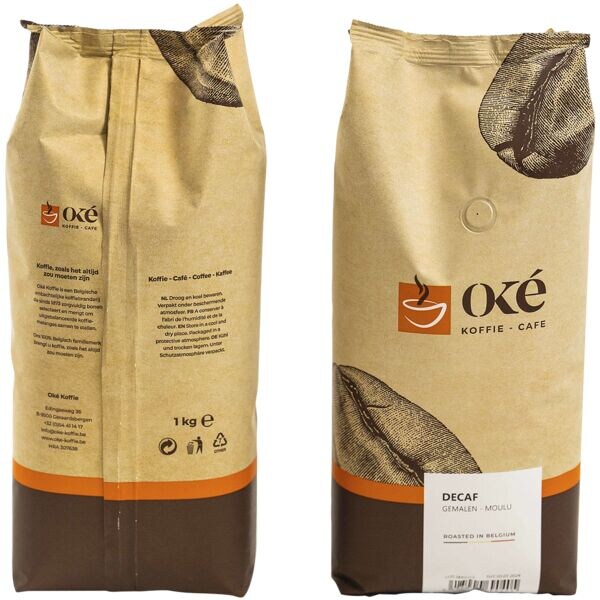 Oké Koffie Gemalen cafeďnevrije koffie Deca 1000 g