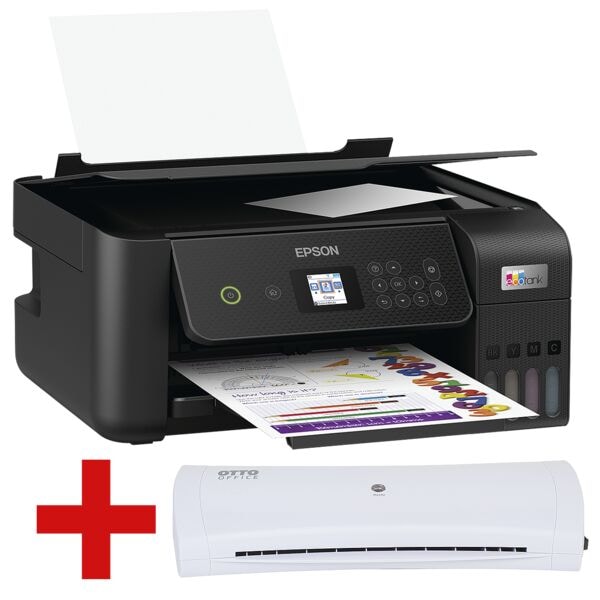 Epson EcoTank ET-2870 All-in-one-printer A4 Kleuren inkjetprinter met WLAN incl. A4 Lamineerapparaat »OL-1710« Epson EcoTank ET-2870 All-in-one-printer A4 Kleuren inkjetprinter met WLAN incl. A4 Lamineerapparaat »OL-1710«