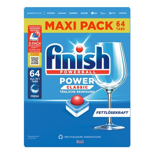 finish Vaatwastabletten »Power Classic« 64 stuks finish Vaatwastabletten »Power Classic« 64 stuks