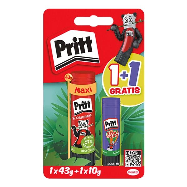 Pritt 1 lijmstift »Stick« 43 g + 1 lijmstift »Tierisch wild« 10 g Pritt 1 lijmstift »Stick« 43 g + 1 lijmstift »Tierisch wild« 10 g