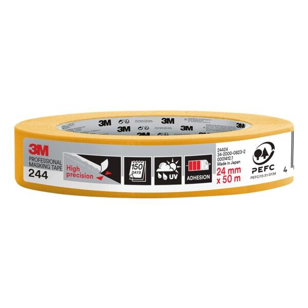 3M Afplakband voor schilders »244« 24 mm x 50 m 3M Afplakband voor schilders »244« 24 mm x 50 m