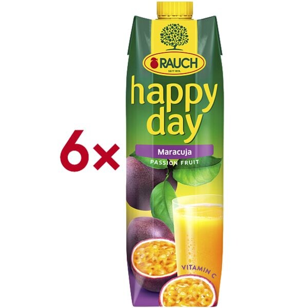 happy day Pak met 6 vruchtensappen Maracuja Passion Fruit 1 liter
