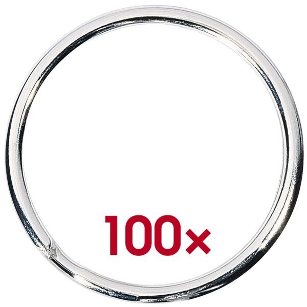 Wedo 100 stuks metalen sleutelringen 16 mm ()