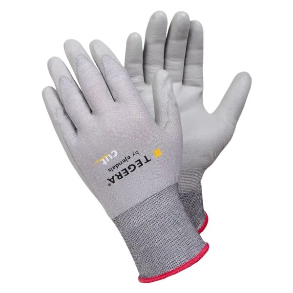 TEGERA® Beschermingshandschoenen tegen snijden 909 Maat L Dyneema Diamond vezel-nylon-lycra met PU-coating grijs