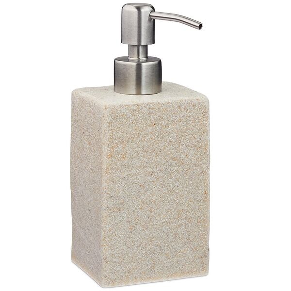 relaxdays Zeepdispenser steenlook 200 ml