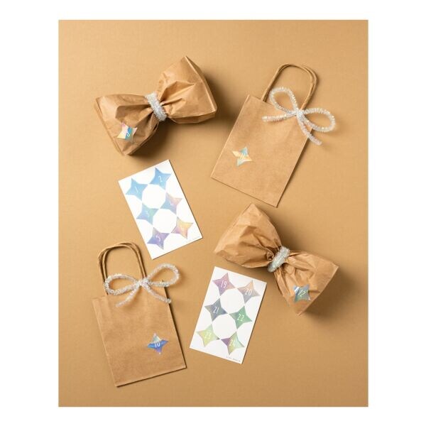 folia 24-delige set adventkalenderstickers Sparks Iridescent