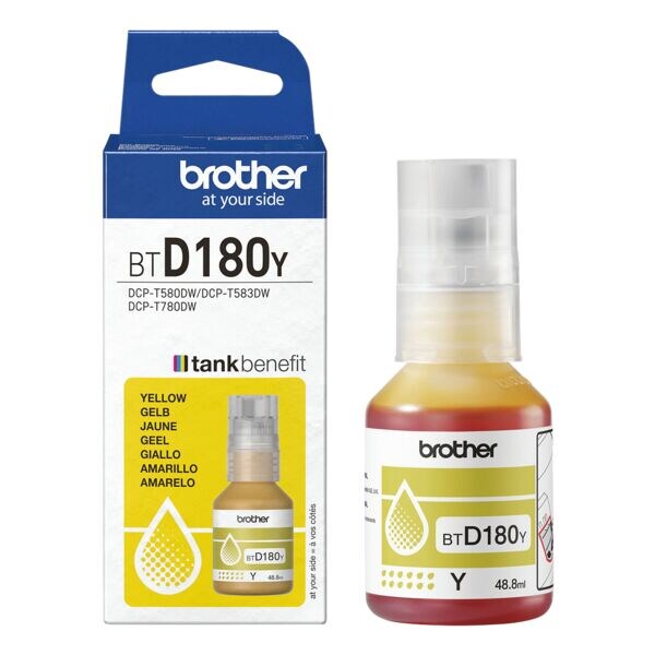 Brother Inktfles �BTD180Y� geel