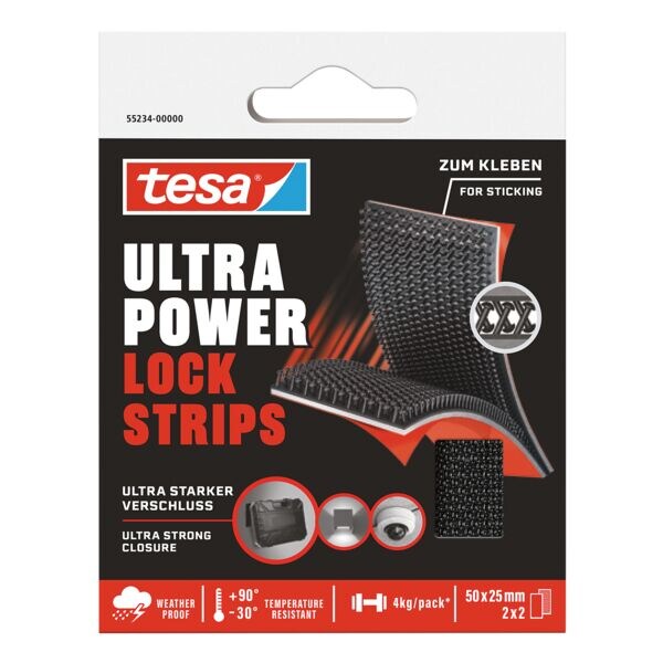 tesa Klittenband Ultra Power Lock Strips 50 mm x 25 mm