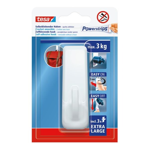 tesa Powerstrips Haken XL rechthoek 3 kg