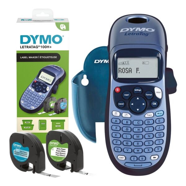 Dymo Promo pak LetraTag LT-100H Labelmaker met wandhouder en 2 etikettenbanden