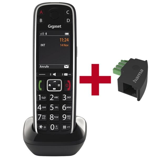 Gigaset Draadloze telefoon E720HX  incl. telefoonadapter TAE-U-stekker, modulaire koppeling