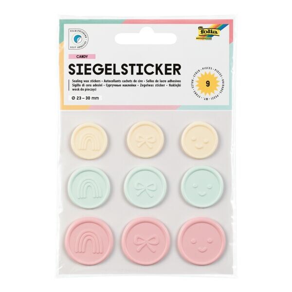 folia Zegelstickers �Candy� 9 stuks