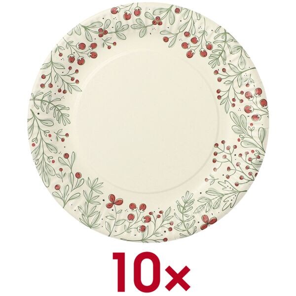 Papstar Papieren borden �Berries� 10 stuks � 23 cm