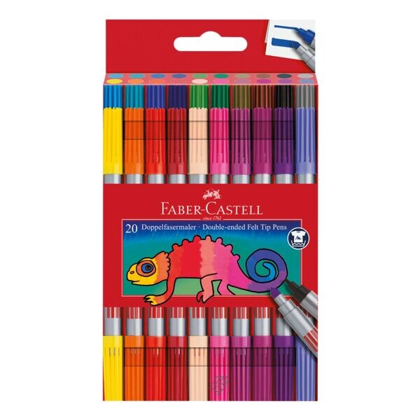 Faber-Castell Etui (20 stuks) dubbele vezelstiften